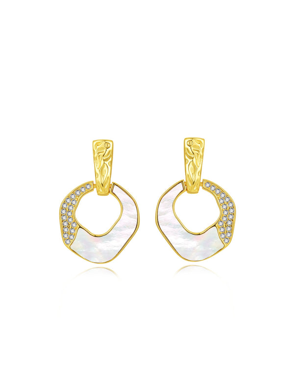 WHITE MOTHER OF PEARL EARRINGS