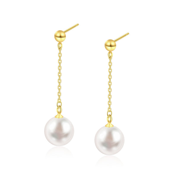 10-11mm NATURAL PEARL WITH S925 SILVER EARRINGS