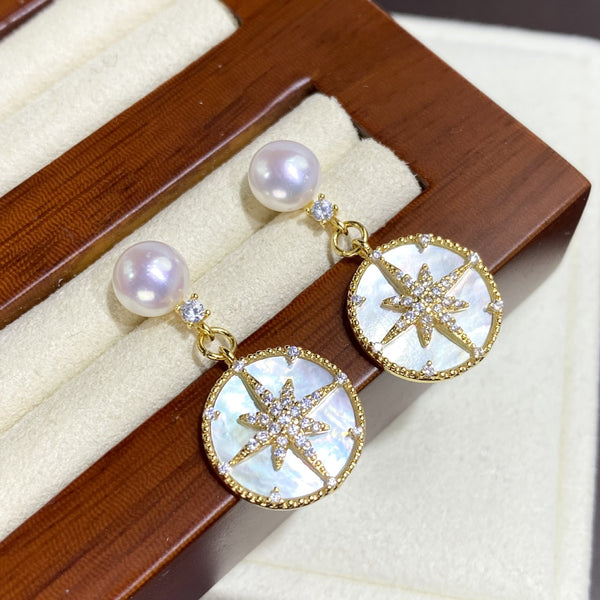 Natural Mother of Pearl Earrings